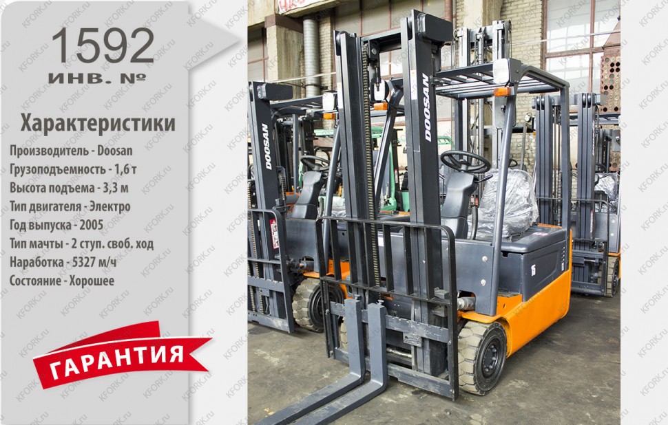 Электрический погрузчик Doosan 1592 Б/У