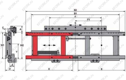 Мультисайдшифтер двойной KAUP T252B